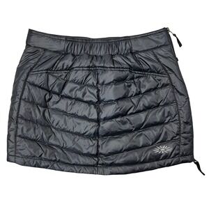 SKHOOP Mini Down Puffer Skirt XS Black Quilted Gorpcore Ski Winter Active Goth